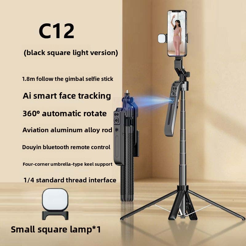 AI Tracking Phone Gimbal with Extendable Selfie Stick