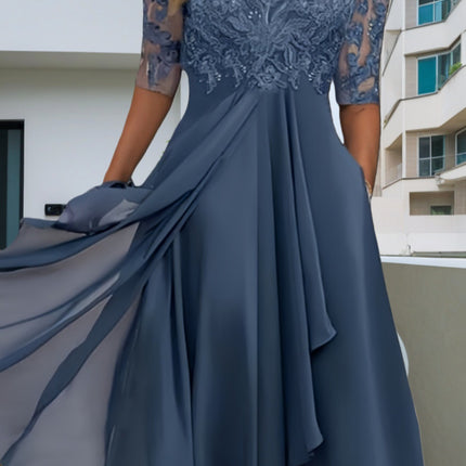 Elegant Chiffon Lace Evening Dress