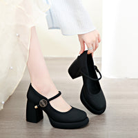 French-style Gentle Evening Breeze Mary Jane Heels For Women