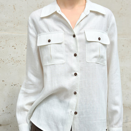 Womens Lyocell Linen Shirt