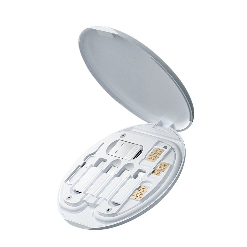 شحن سريع بقوة 60 واط، كابل شحن متعدد الوظائف، صندوق تخزين