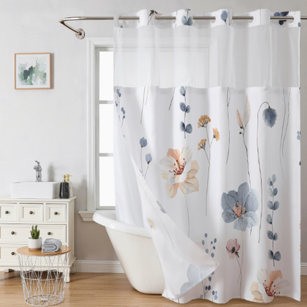 Digital Print Leaf Shower Curtain