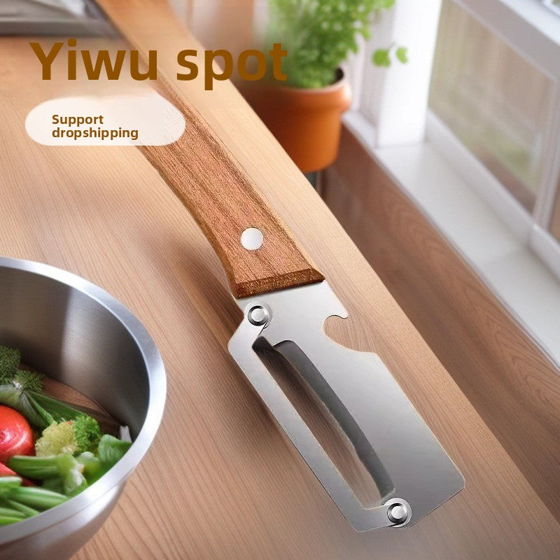 Solid Wood Handle Kitchen Peeler