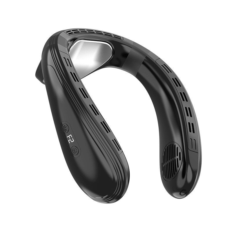 Portable USB Hanging Neck Fan with Digital Display