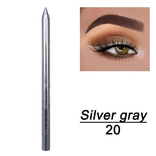 14-Color Waterproof Eyeliner Gel Pen with Pearl Finish