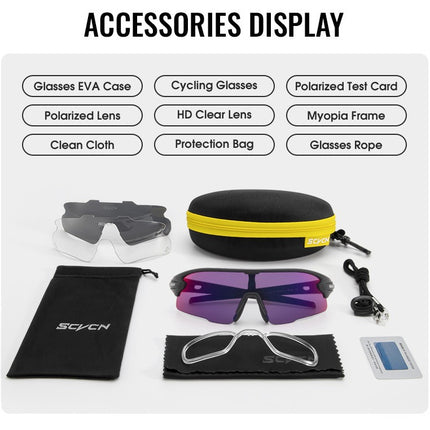 Cycling Sports Glasses with Interchangeable Lenses