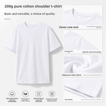 Men Pure Cotton Regular Shoulder Slim Fit T-shirt