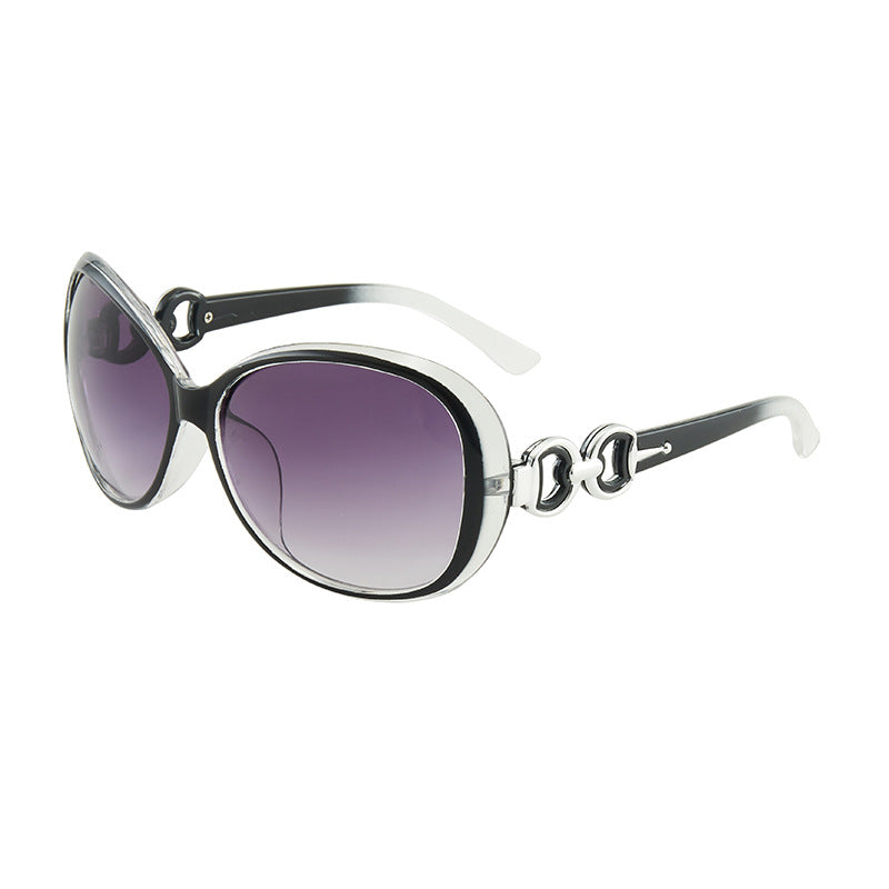 Sunglasses Large Frame Sunglasses Retro Glasses UV-resistant Round Frame