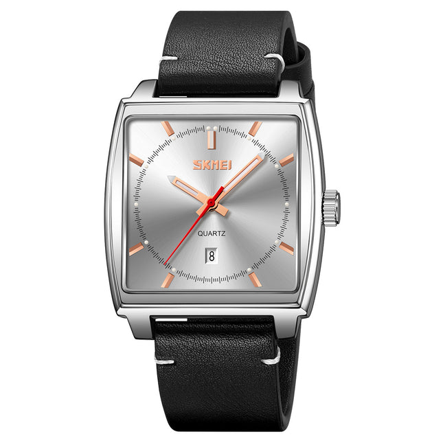 Men's Luminous Water Resistant Leather Strap Quartz Watch