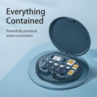 شحن سريع بقوة 60 واط، كابل شحن متعدد الوظائف، صندوق تخزين