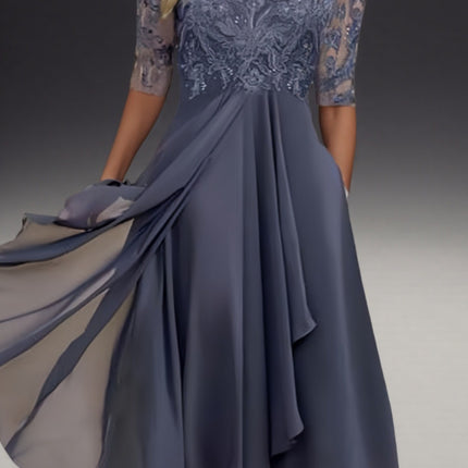Elegant Chiffon Lace Evening Dress