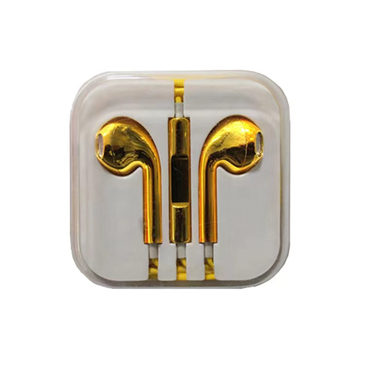 Semi-In-Ear Wired Headphones with Microphone and Bass Sound