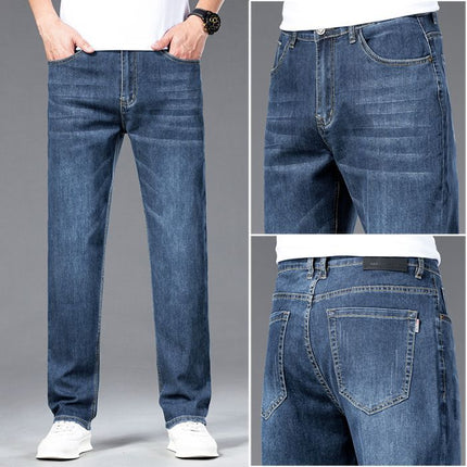 Men's loose straight-leg jeans