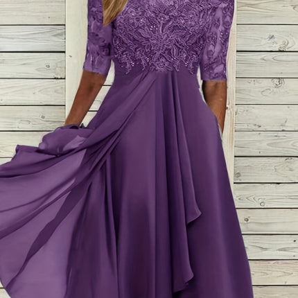 Elegant Chiffon Lace Evening Dress