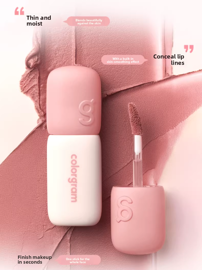 Korean Colorgram Matte Rice Cake Lip Gloss Velvet Lipstick for Lips and Cheeks Imported
