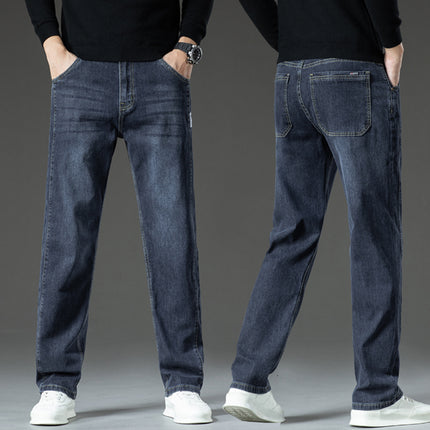 Men's loose straight-leg jeans