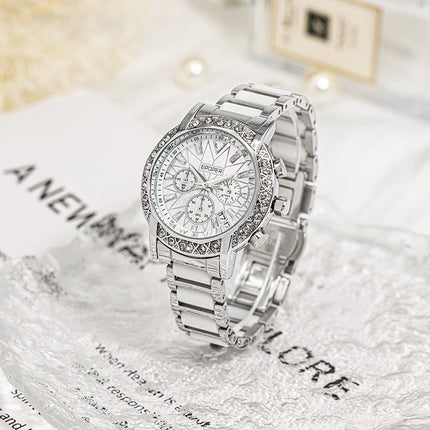 Women's Diamond Accent Mother-of-Pearl Dial Quartz Watch