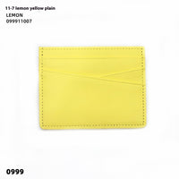 Leather Oil Edge Oblique Thin Bank Card Holder Soft Cowhide Document Package