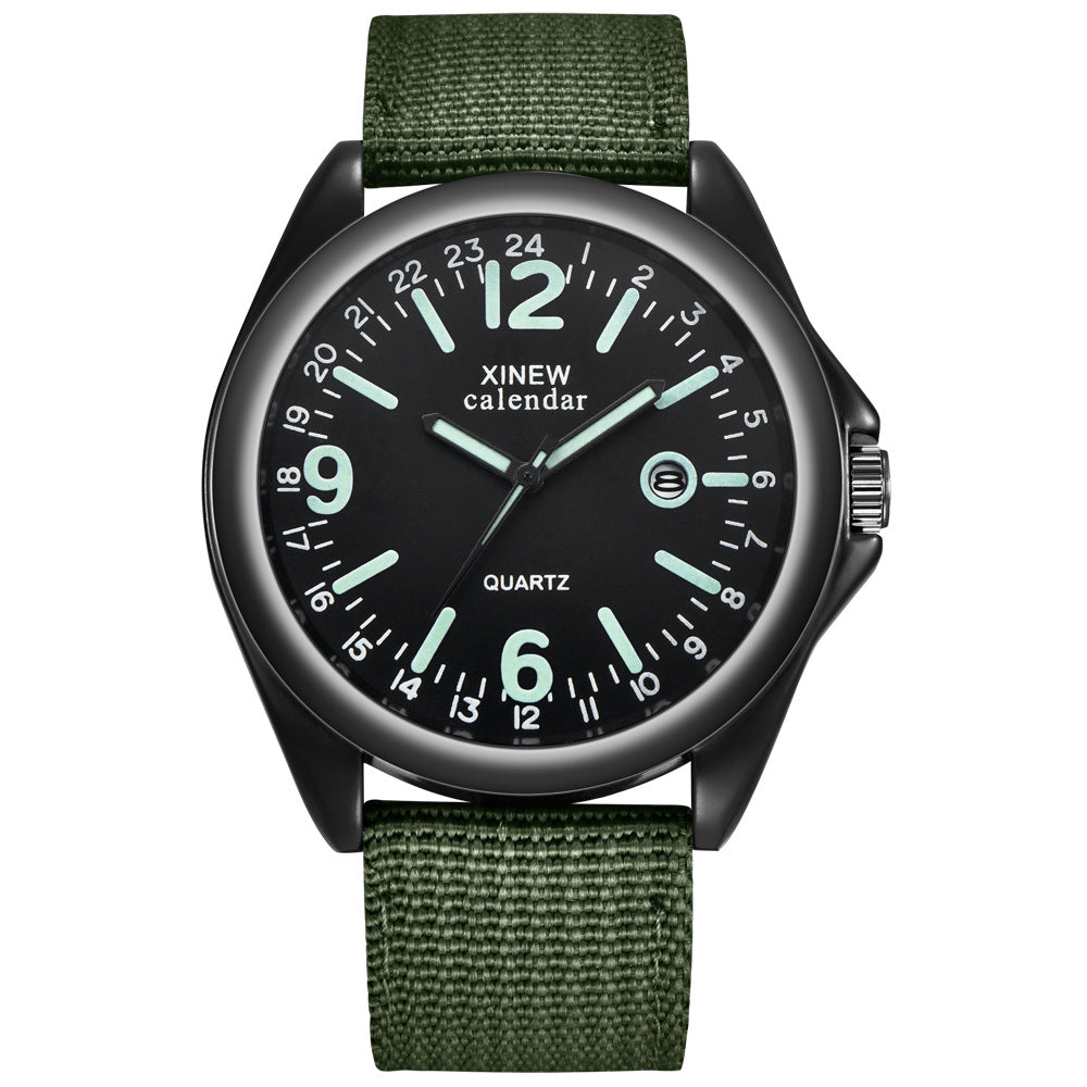 Men's Nylon Strap Quartz Watch