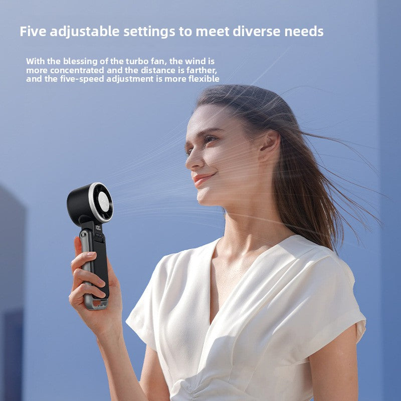 USB Rechargeable Neck Fan with Digital Display