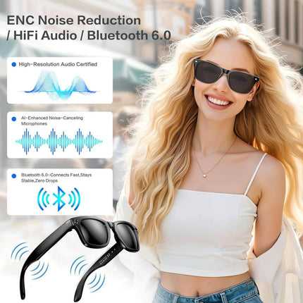 AI Smart Glasses with Camera and Color-Changing Lenses