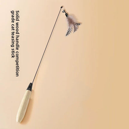 Interactive Feather Teaser Wand for Cats