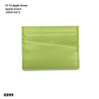 Leather Oil Edge Oblique Thin Bank Card Holder Soft Cowhide Document Package