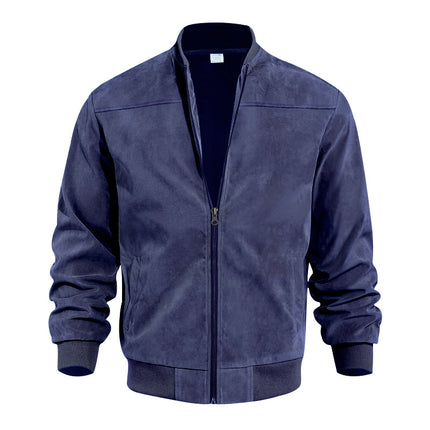 Mens Suede Bomber Jacket