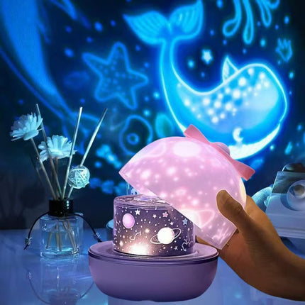 Rotating Star Projector Night Light with Bluetooth Speaker