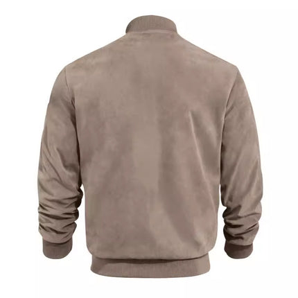 Mens Suede Bomber Jacket