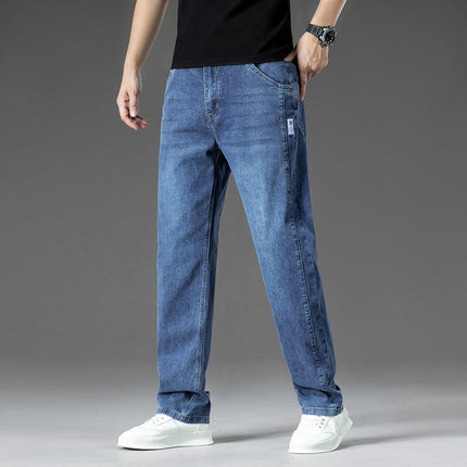 Men's loose straight-leg jeans