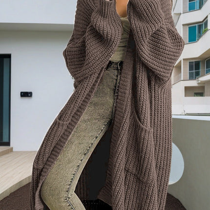 Versatile long-sleeve knitted cardigan