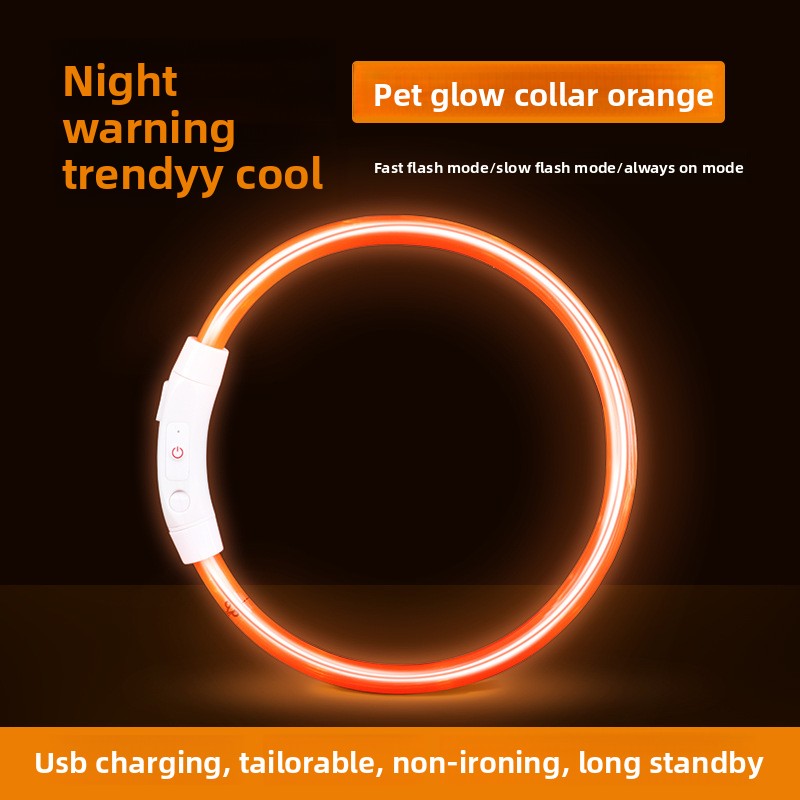 Dog and cat glow-in-the-dark collars