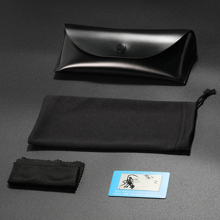 Glasses Case Set with Cleaning Cloth and Polarization Test Card