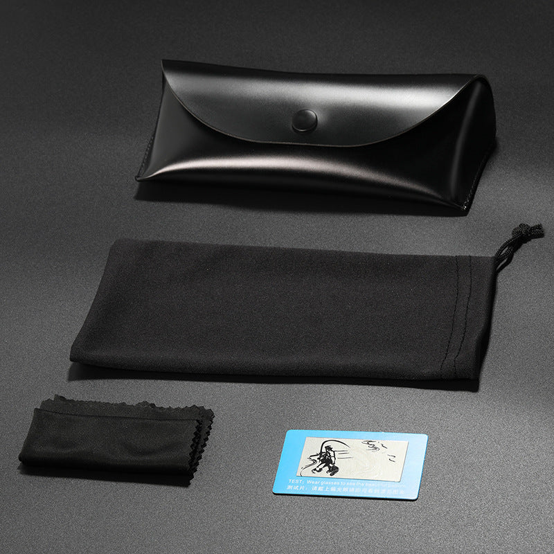 Glasses Case Set with Cleaning Cloth and Polarization Test Card