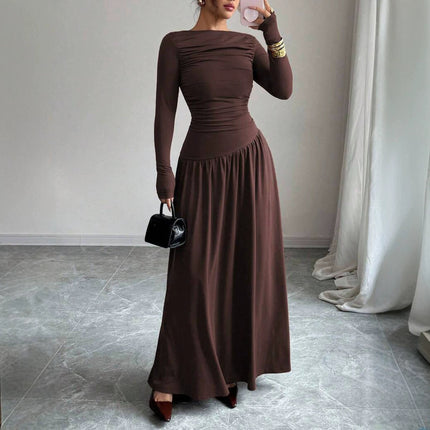 Elegant One-Shoulder Ruffled Dress