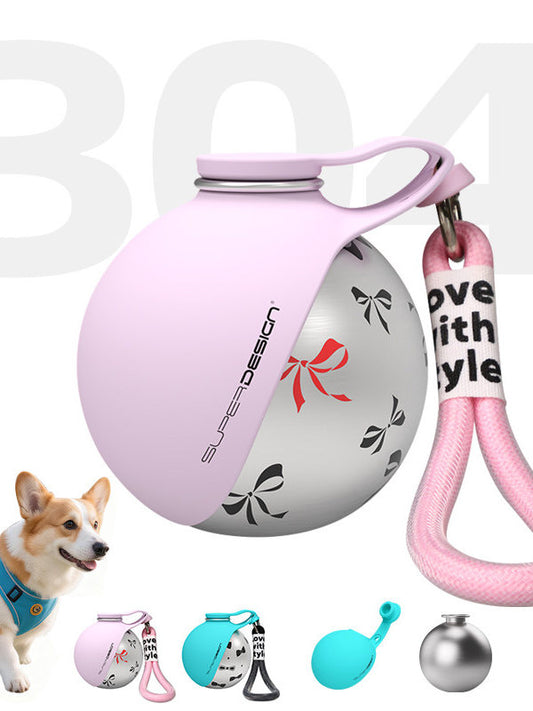 Portable Pet Dog Outdoor Water Bottle with Drinking Bowl