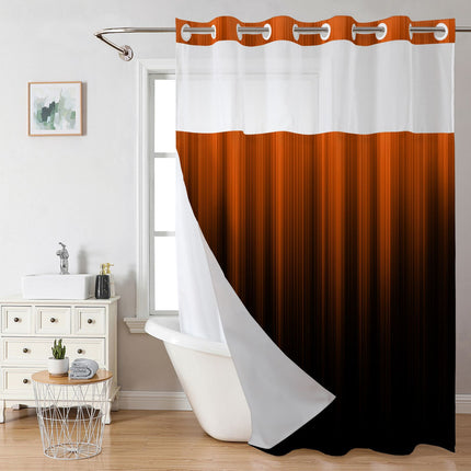 Double Layer Gradient Digital Print Shower Curtain