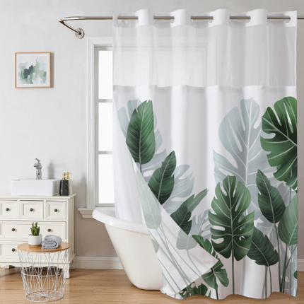 Digital Print Leaf Shower Curtain