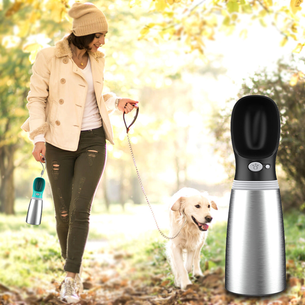 Double Layer Stainless Steel Pet Travel Water Cup