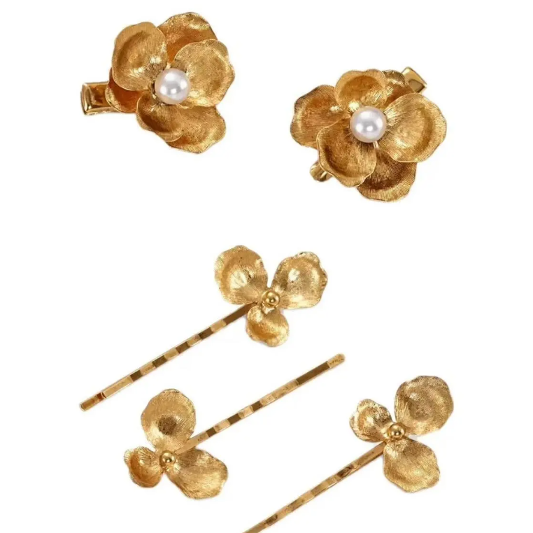 Floral Hair Clip for Side Bangs