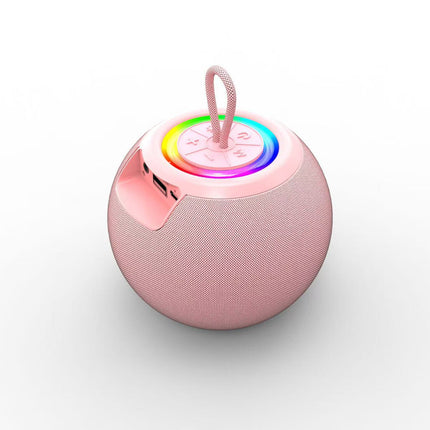 Fabric Round RGB Light Portable Bluetooth Speaker
