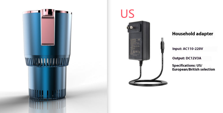 كوبان في واحد للسيارة: تسخين وتبريد، حامل أكواب ذكي 12 فولت، شاشة عرض رقمية لدرجة الحرارة، سخان ومبرد أكواب للمشروبات، ثلاجة صغيرة للسيارة