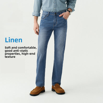 Men's Straight-Leg Denim Trousers