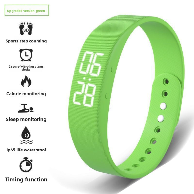 Sports Pedometer Watch with Alarm and Luminous Display