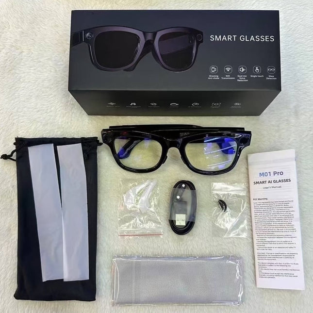 AI Camera Smart Glasses with Bluetooth and Translation