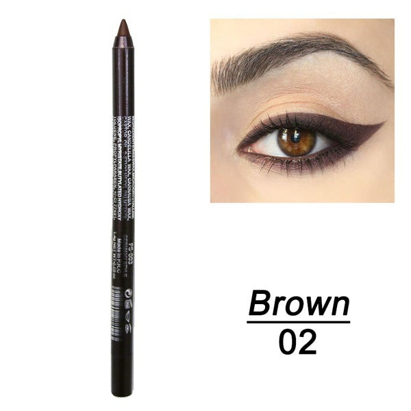 14-Color Waterproof Eyeliner Gel Pen with Pearl Finish