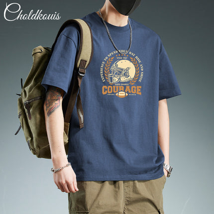 Cotton Versatile Short-Sleeve T-Shirt for Men