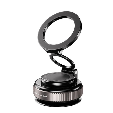 Car-Mounted Folding Magnetic Holder, Metal Rotating Vacuum Adsorption, Double-Sided Kitchen Multifunctional Lazy Phone Holder